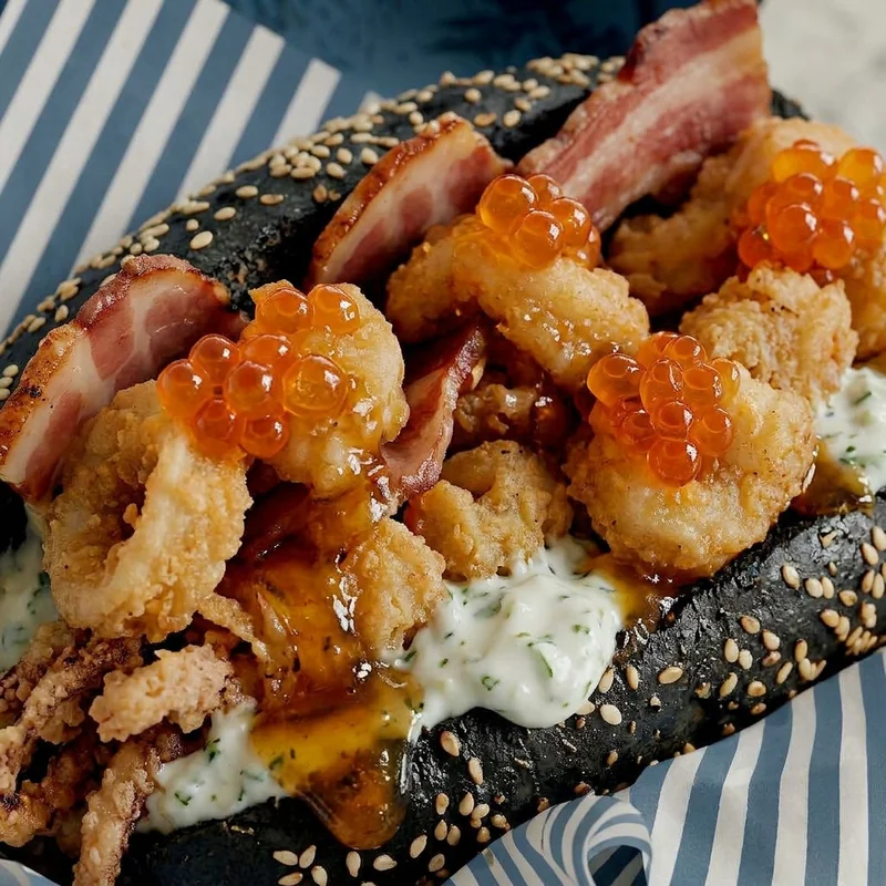 Squid in vermouth sandwich